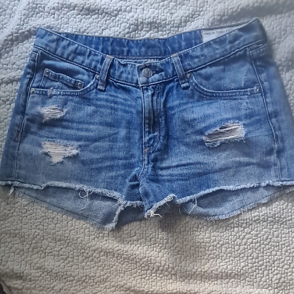 New Rag & Bone Distressed Jean Shorts, Size 4/27